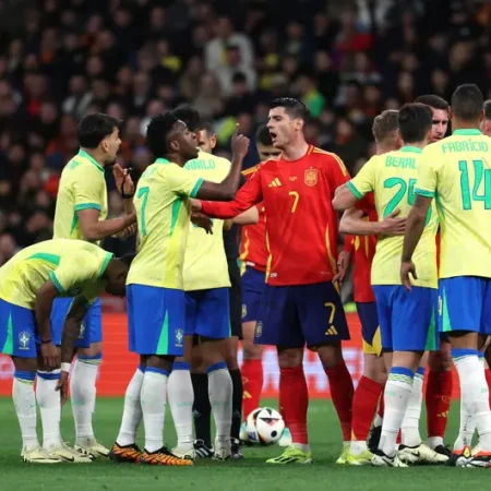 Laporte provoca Vini Jr. no Instagram após empate entre Brasil e Espanha